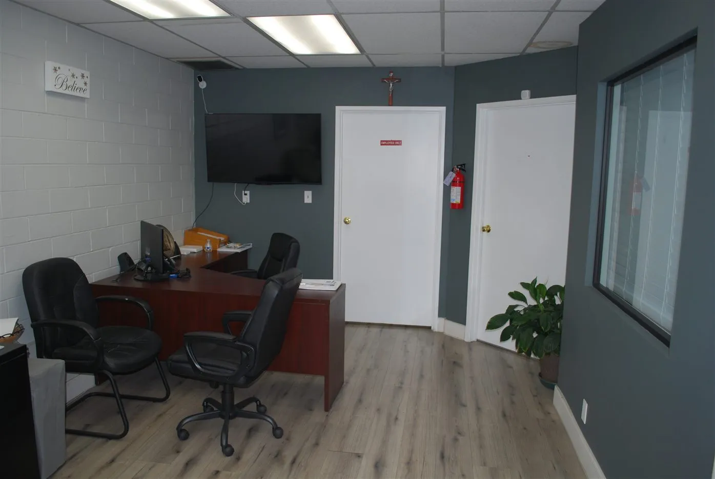 A consultation room at the Original Insurance office