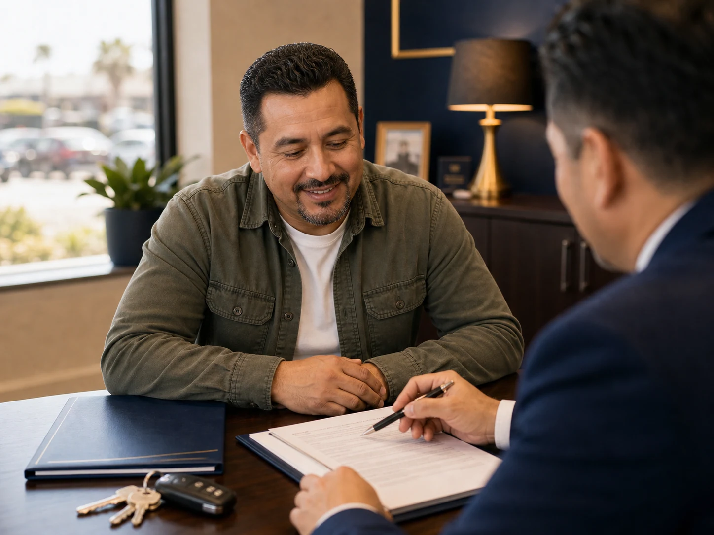 Insurance broker consultation with local Downey clients