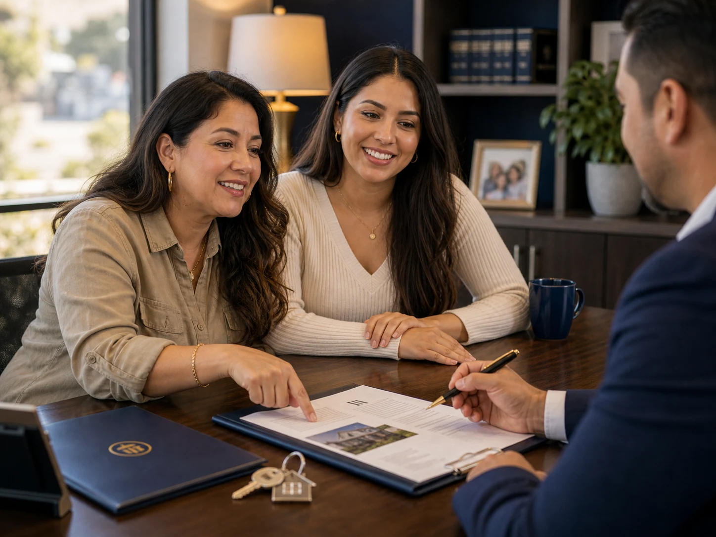 Original Insurance broker reviewing coverage with a client